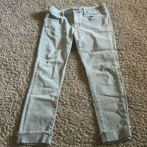 American Eagle forest green jegging crop super super stretch jeans Sz 8